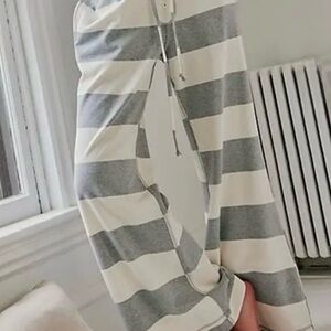 Free People Striped Gray and White women’s sweat Pants